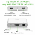Bộ Chuyển Đổi USB Type C sang VGA, LAN và USB UGREEN 30439