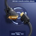 Cáp HDMI sang DVI-D 24+1 dây tròn và dây dẹt dài 1-15M UGREEN HD106
