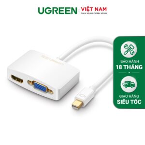 Bộ chuyển mini DP sang HDMI và VGA UGREEN MD108