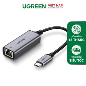 Cáp chuyển Type C sang cổng mạng LAN RJ45 UGREEN CM199
