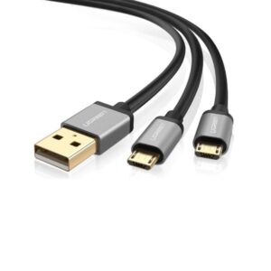 Cáp sạc và truyền dữ liệu 2 in 1 UGREEN US196 cổng USB sang 2 cổng Micro USB