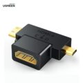 Đầu chuyển HDMI sang Mini HDMI và Micro HDMI UGREEN HD129