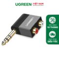 Đầu chuyển đổi âm thanh UGREEN 40846 - 6.5mm ra RCA (Hoa sen)