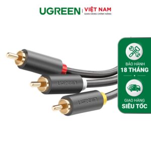 Dây cáp AV 3 đầu Hoa Sen mạ vàng Ugreen AV105