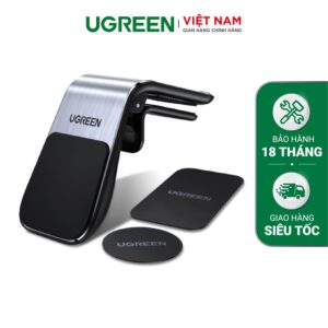 Giá đỡ điện thoại nam châm trên ô tô UGREEN LP290 - Lực hít mạnh, chất liệu nhôm tản nhiệt tốt