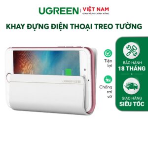 Khay đựng điện thoại treo tường không cần khoan UGREEN LP108 30394 rộng 12cm nhựa ABS cao cấp