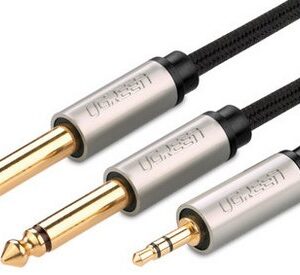 UGREEN 3.5mm TRS to Dual 6.35mm TS Audio Cable 1m (Gray)