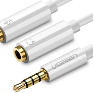 UGREEN 3.5mm male to 2 Female Audio Cable ABS Case (White)