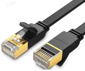 UGREEN Cat 7 U/FTP Lan Cable Flat Design 1m (Black)