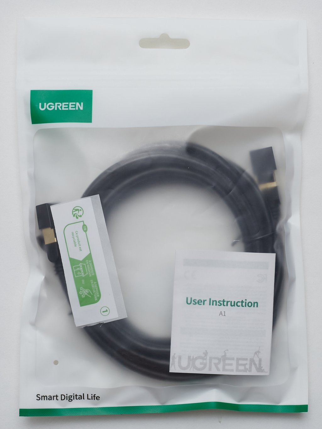 UGREEN Cat 7 F/FTP Lan Cable 0.5m (Black) - Ảnh 12