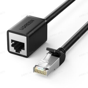 UGREEN Cat 6 F/UTP Ethernet RJ45 Extension Male/Female Patch Cords 0.5m (Black)
