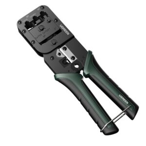 Category 7 multi-function network cable crimper (8P/8P/6P, black and green)