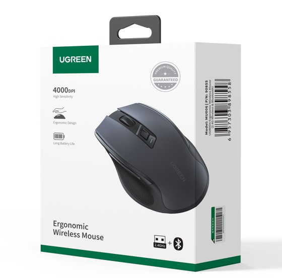 UGREEN Ergonomic Wireless Mouse (Blue) - Ảnh 20