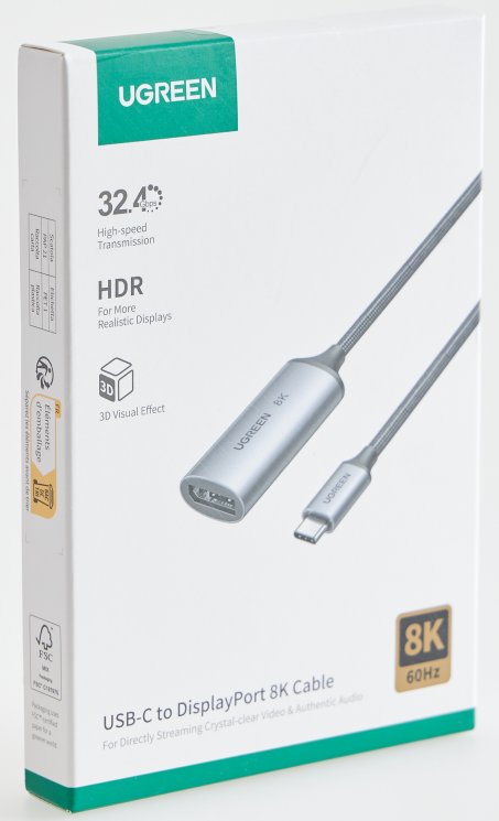 UGREEN USB-C to DisplayPort 8K Cable 10cm - Ảnh 2
