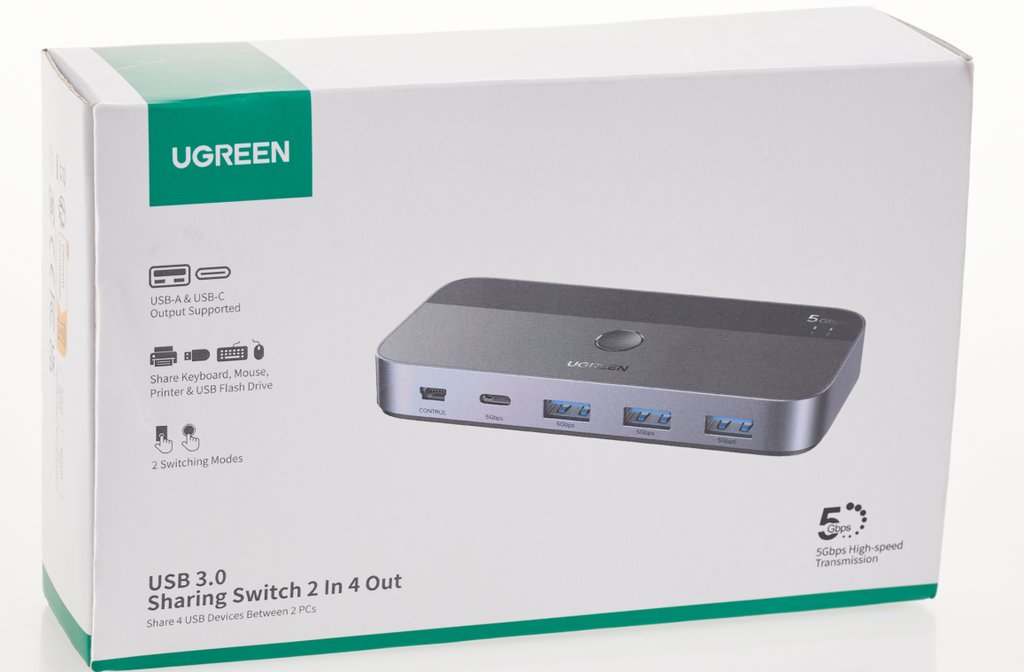 UGREEN USB 3.0 Sharing Switch 2 In 4 Out - Ảnh 2