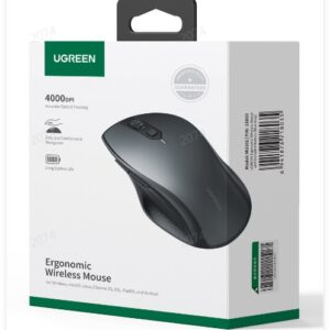 UGREEN Ergonomic Wireless Mouse with Included Battery (Blue Gray)