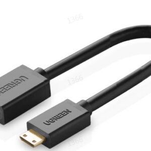 UGREEN Mini HDMI Male to HDMI Female Adapter Cable 22cm (Black)