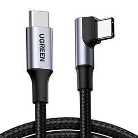 UGREEN USB-C to USB-C PD Fast Charging 90 Degree Cable Black 3m