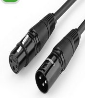 UGREEN Cannon Male to Female Microphone Extension Audio Cable 1m (Black)
