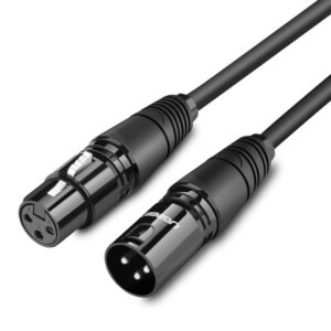 UGREEN Cannon Male to Female Microphone Extension Audio Cable 2m (Black)