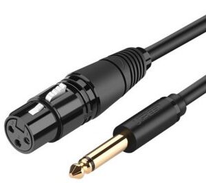 UGREEN 6.35mm to Cannon Female AV Cable 5m (Black)