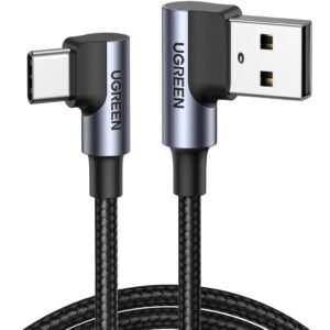 UGREEN Right Angle USB-A to USB-C Cable 1m (Space Gray)