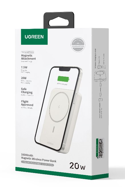 UGREEN 10000mAh Magnetic Wireless Power Bank Beige - Ảnh 2