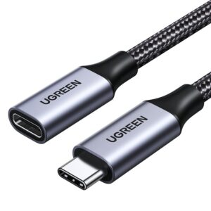 UGREEN USB-C Male to USB-C Female Gen 2 Extension Cable 1m Space Gray