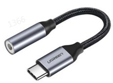 UGREEN USB Type C to 3.5mm Female Cable 10cm (Gray)