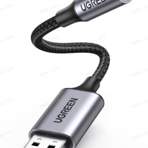 UGREEN USB 2.0 to 3.5mm Audio Adapter Aluminum Alloy 25cm (Dark Gray)
