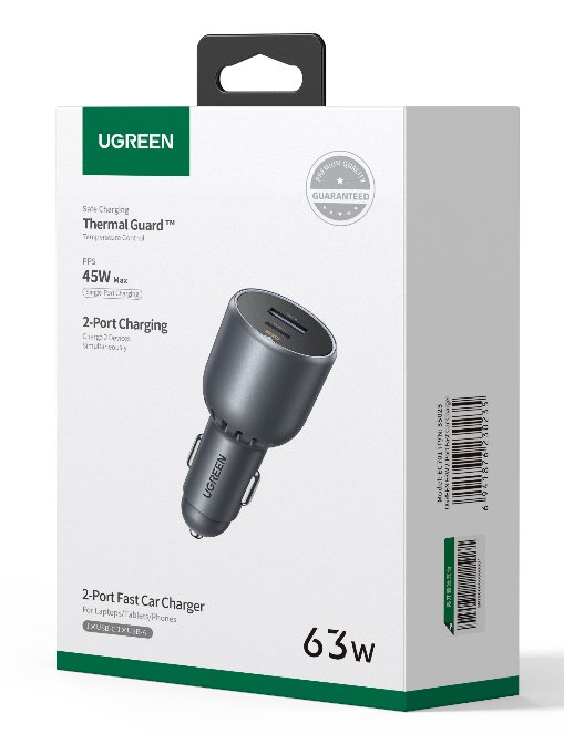 UGREEN 63W 2-Port Fast Car Charger - Ảnh 2