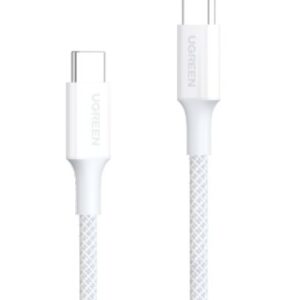 UGREEN USB-C to USB-C PD Fast Charging Braided Cable 3A Max 2m -Trắng