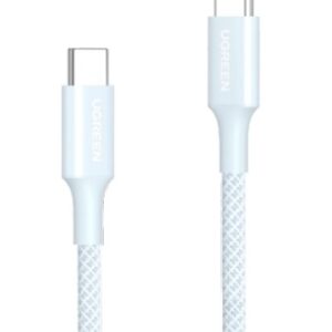 UGREEN USB-C to USB-C PD Fast Charging Braided Cable 3A Max 1m - Xanh Pastel