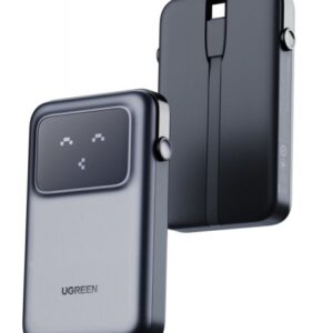 UGREEN 10000mAh Power Bank with Built-in Cable - Xám