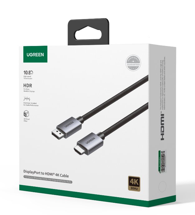 UGREEN DisplayPort to HDMI 4K Cable 1m - Ảnh 2
