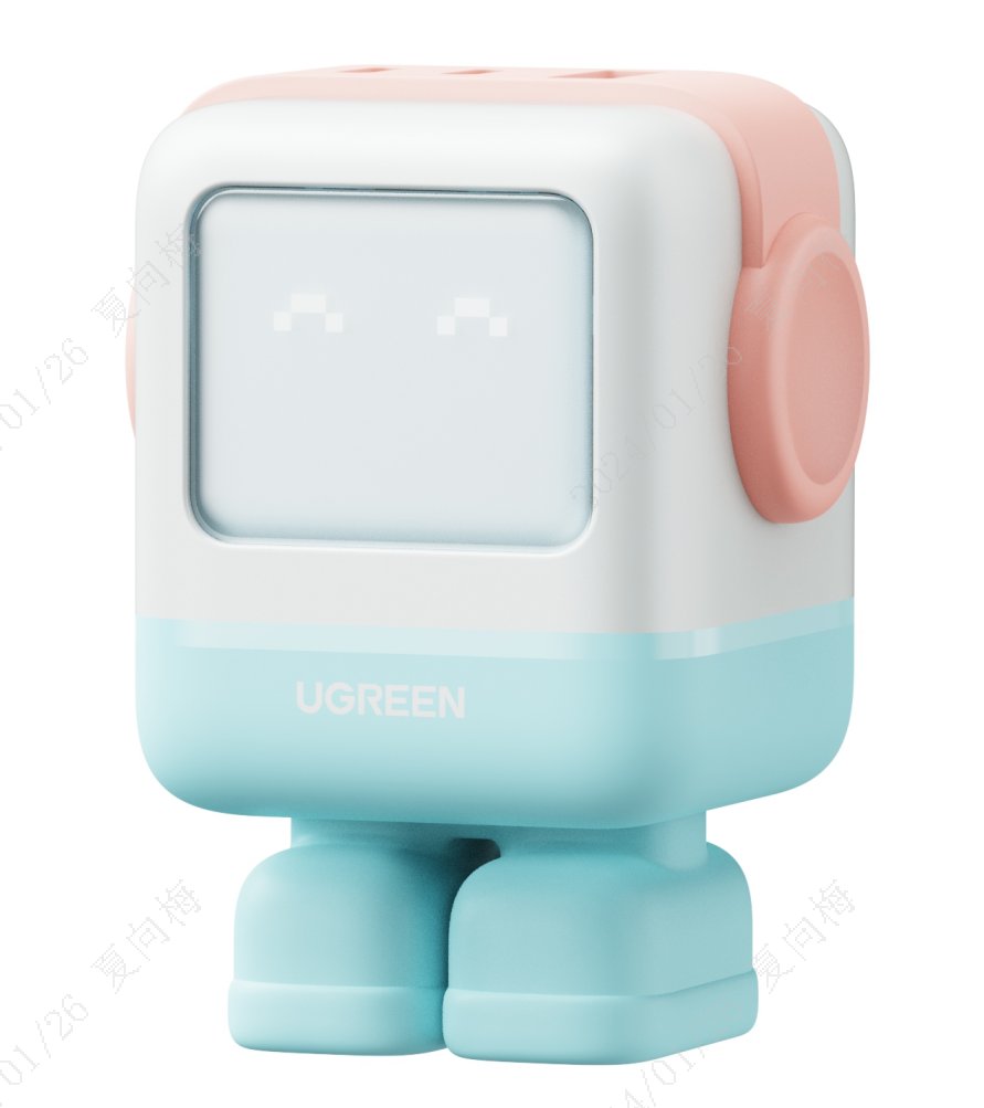 UGREEN Uno RG 65W 3-Port GaN Fast Charger Pink Blue US