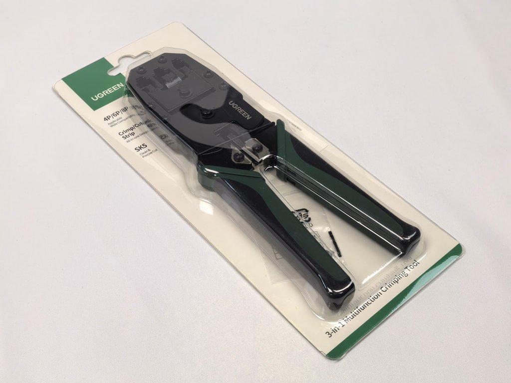 Multi-functional network cable crimper (8P/6P/4P, black and green) - Ảnh 2