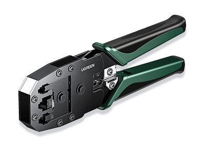 Multi-functional network cable crimper (8P/6P/4P, black and green)