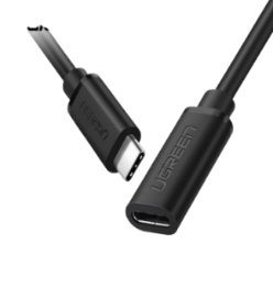 UGREEN USB Type C Male to Female Extension Cable 0.5m (Black)