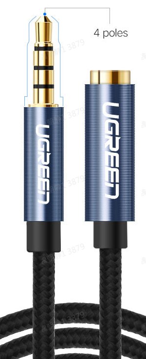 UGREEN 3.5mm Male to 3.5mm Female Extension Cable 1m (Black) - Ảnh 11