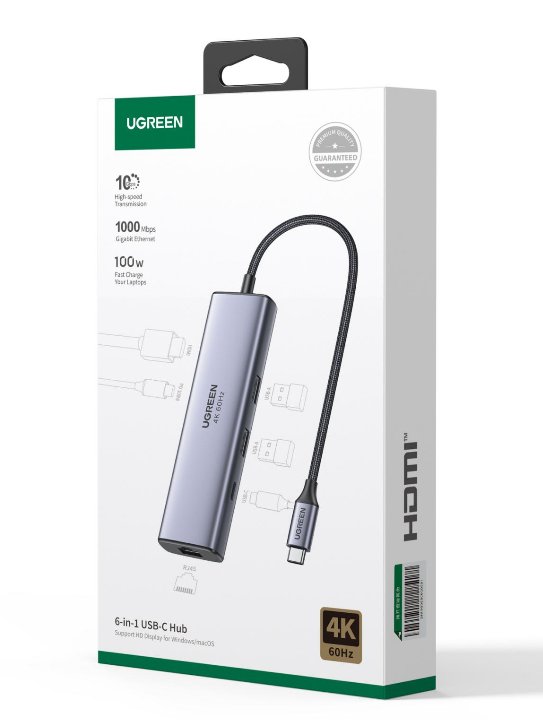 UGREEN 6-in-1 USB-C Hub - Ảnh 2