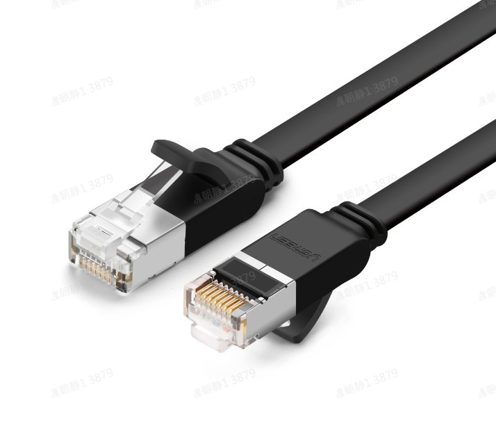 UGREEN Cat 6 U/UTP Pure Copper Ethernet Flat Cable 0.5m (Black)