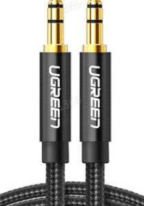 UGREEN 3.5mm Male to 3.5mm Male Cable Gold Plated Metal Case with Braid 1m Black