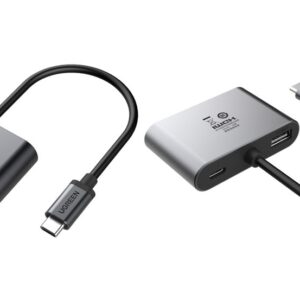 UGREEN USB-C to HDMI + VGA +USB 3.0 Adapter with PD (Space Gray)