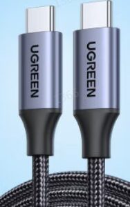 UGREEN USB-C to USB-C PD Fast Charging Cable 5A Max 5Gbps Max Gray 1.5m