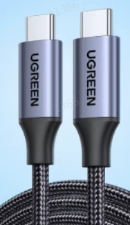 UGREEN USB-C to USB-C PD Fast Charging Cable 5A Max 5Gbps Max Gray 1.5m