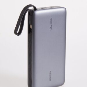 25000mAh 165W 1C1A Power Bank with 1*140W & 1*100W Built-in Cable