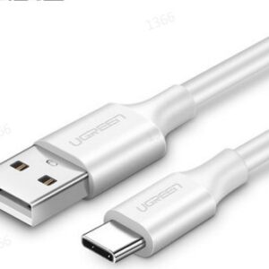 UGREEN USB-A 2.0 to USB-C Cable Nickel Plating 2m (White)