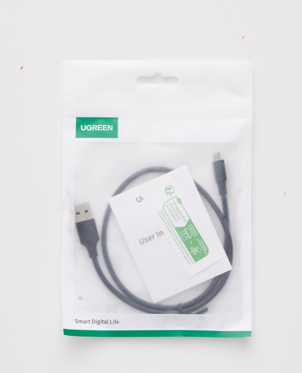 UGREEN USB-A to Micro USB Cable 2A Max Black 0.25m - Ảnh 6
