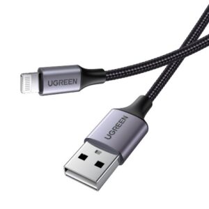 UGREEN USB-A to Lightning Cable 2.4A Max Black 1m